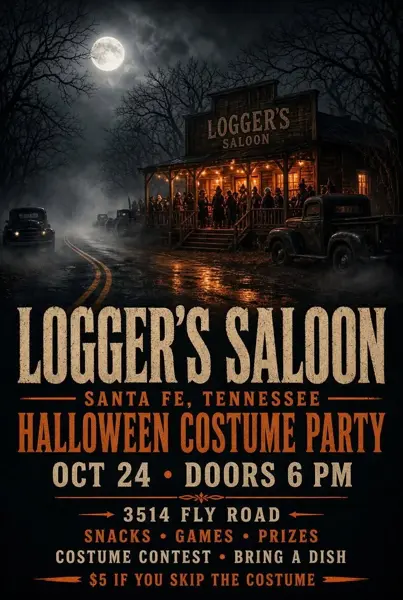Past Halloween Costume Party flyer from Oct 24, 2026